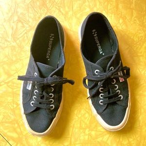 Black Retro Superga Cotton Canvas size 39